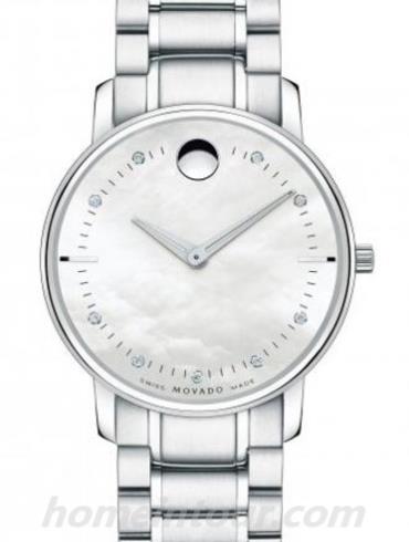 摩凡陀0606691女表TC超薄系列-银色表带/表径30mm