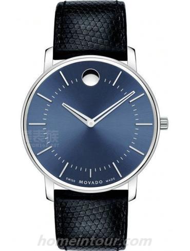 摩凡陀0606846男表TC超薄系列-黑色表带/表径40mm