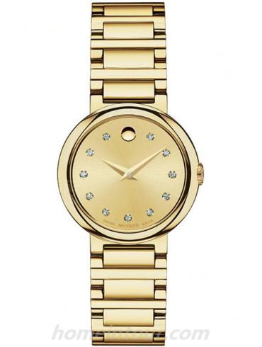 摩凡陀0606791女表协奏曲系列-金色表带/表径26.5mm