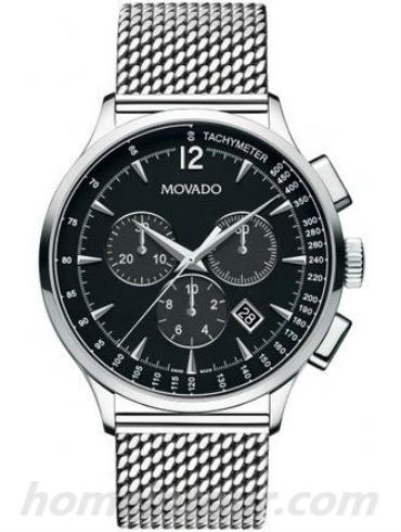 摩凡陀0606803男表思卡系列-银色表带/表径42mm