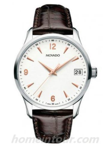 摩凡陀0606570男表思卡系列-棕色表带/表径40mm