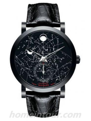 摩凡陀0606563男表瑞红系列-黑色表带/表径42mm