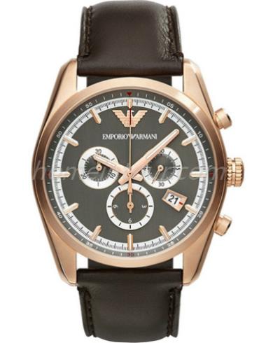 阿玛尼AR6005男表时尚男表系列-棕色表带/表径42mm