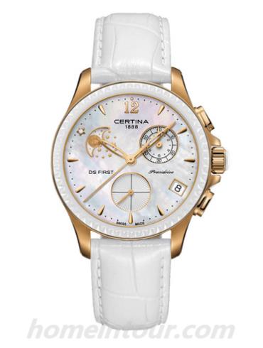 雪铁纳C030.250.36.106.00女表DS系列-白色表带/表径38mm