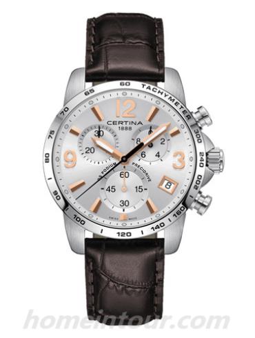 雪铁纳C034.417.16.037.01男表冠军系列-棕色表带/表径41mm