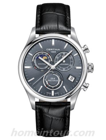 雪铁纳C033.450.16.351.00男表DS系列-黑色表带/表径42mm