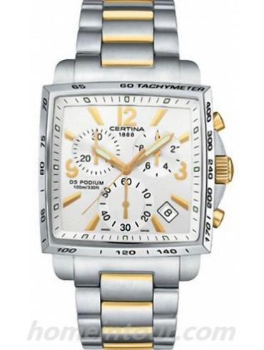 雪铁纳C001.517.22.037.00男表冠军系列-间金色表带/表径37.7mm