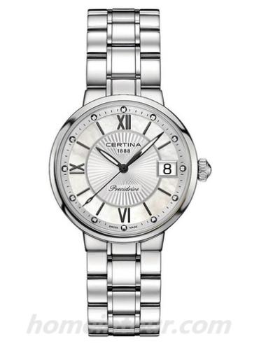 雪铁纳C031.210.11.116.00女表星钻系列-银色表带/表径31.6mm