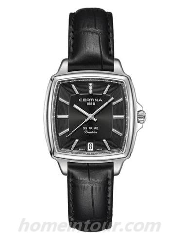 雪铁纳C028.310.16.056.00女表DS系列-黑色表带/表径32.75mm