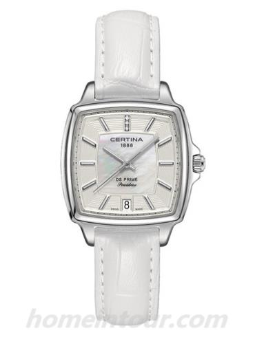 雪铁纳C028.310.16.116.00女表DS系列-白色表带/表径32.75mm