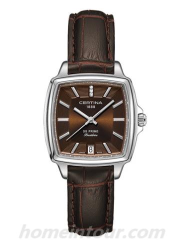 雪铁纳C028.310.16.296.00女表DS系列-棕色表带/表径32.75mm