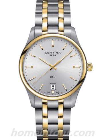 雪铁纳C022.610.22.031.00男表臻选系列-间金色表带/表径40mm