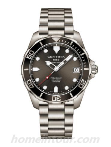 雪铁纳C032.410.44.081.00男表动能系列-烟煤灰色表带/表径41mm