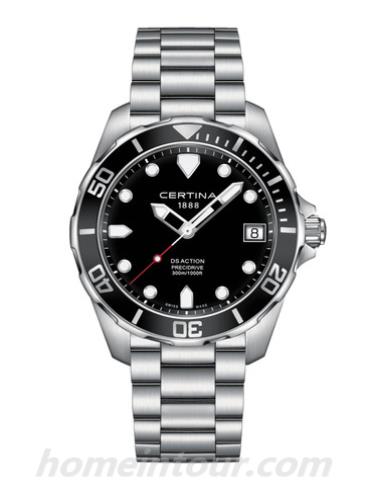 雪铁纳C032.410.11.051.00男表动能系列-银色表带/表径41mm