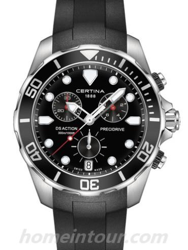 雪铁纳C032.417.17.051.00男表动能系列-黑色表带/表径43mm