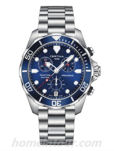 雪铁纳C032.417.11.041.00男表动能系列-银色表带/表径43mm