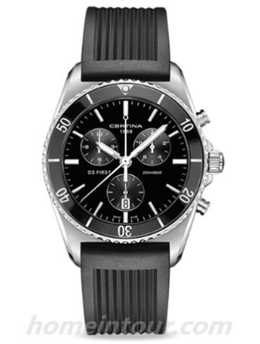 雪铁纳C014.417.17.051.00男表荣耀系列-黑色表带/表径41mm