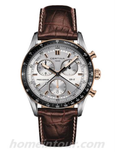 雪铁纳C024.447.26.031.00男表DS-2极速系列-棕色表带/表径41mm