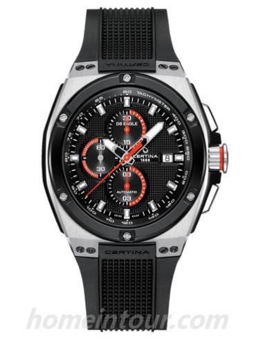 雪铁纳C023.727.27.051.00男表DS Eagle 锋芒系列-黑色表带/表径46mm