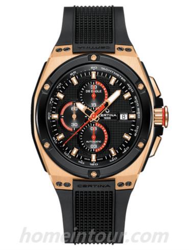 雪铁纳C023.727.37.051.00男表DS Eagle 锋芒系列-黑色表带/表径46mm