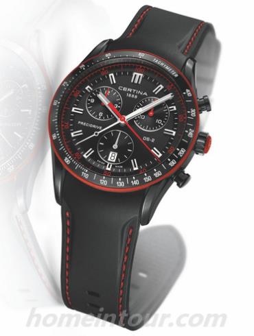 雪铁纳C024.447.17.051.21男表DS-2极速系列-黑色表带/表径41mm