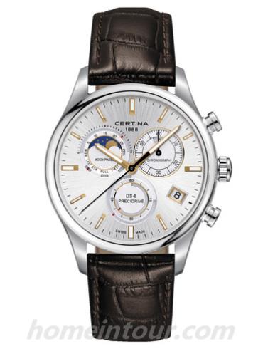 雪铁纳C033.450.16.031.00男表DS系列-棕色表带/表径42mm