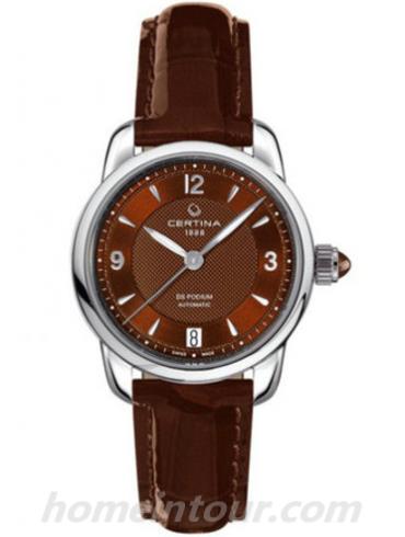 雪铁纳C025.207.16.297.00女表冠军系列-棕色表带/表径32.5mm