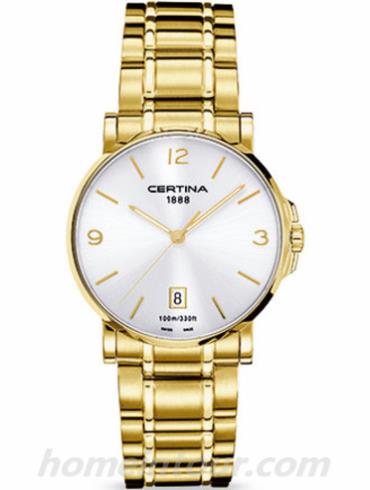 雪铁纳C017.210.33.037.00女表卡门系列-金色表带/表径27mm