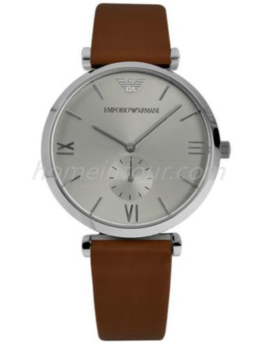 阿玛尼AR1675男表时尚男表系列-棕色表带/表径43mm