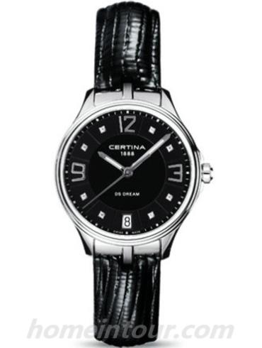 雪铁纳C021.210.16.056.00女表DS Dream系列-黑色表带/表径30.5mm