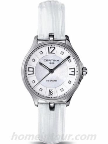 雪铁纳C021.210.16.116.00女表DS Dream系列-白色表带/表径30.5mm