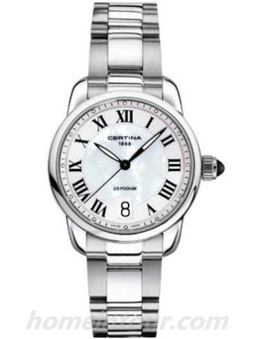 雪铁纳C025.210.11.118.00女表冠军系列-银灰相间表带/表径32.5mm