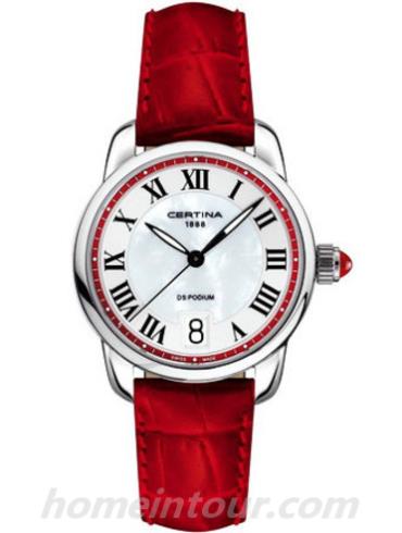 雪铁纳C025.210.16.428.00女表冠军系列-红色表带/表径32.5mm