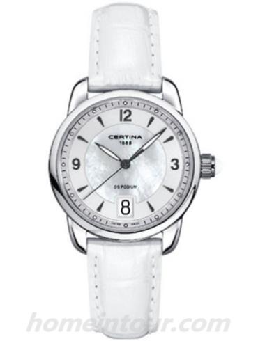 雪铁纳C025.210.16.117.00女表冠军系列-白色表带/表径34.5mm