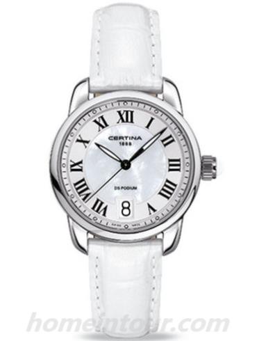 雪铁纳C025.210.16.118.01女表冠军系列-白色表带/表径34.5mm