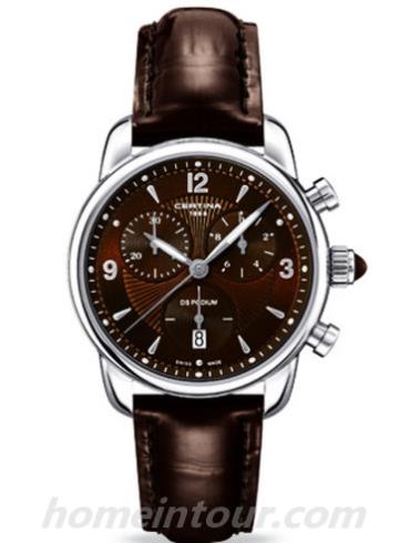雪铁纳C025.217.16.297.00女表冠军系列-棕色表带/表径34.5mm
