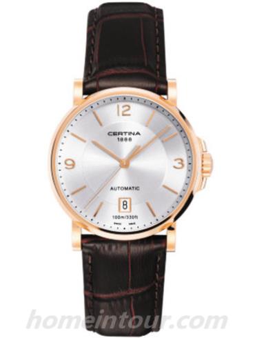 雪铁纳C017.407.36.037.00男表卡门系列-棕色表带/表径38mm