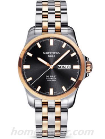 雪铁纳C014.407.22.081.00男表荣耀系列-间金表带/表径40.33mm