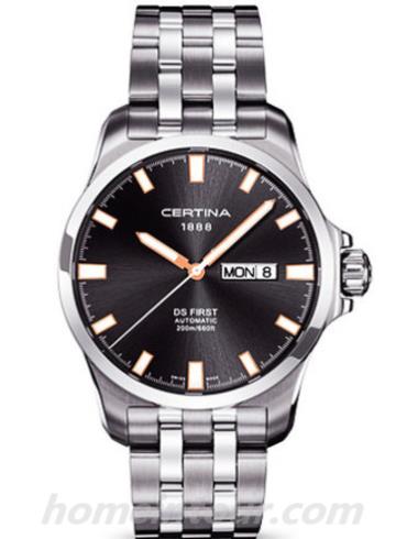 雪铁纳C014.407.11.081.01男表荣耀系列-银灰相间表带/表径40.33mm