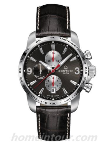 雪铁纳C001.427.16.297.00男表冠军系列-棕色表带/表径42mm