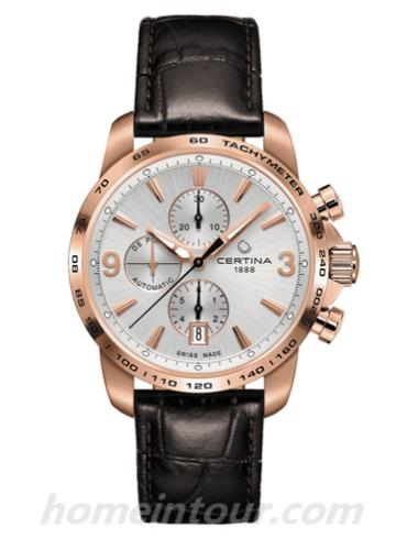 雪铁纳C001.427.36.037.00男表冠军系列-棕色表带/表径42mm