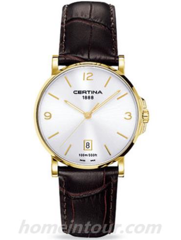 雪铁纳C017.410.33.037.00男表卡门系列-棕色表带/表径38mm