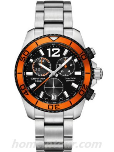 雪铁纳C013.417.21.057.01男表动能系列-银色表带/表径42.5mm