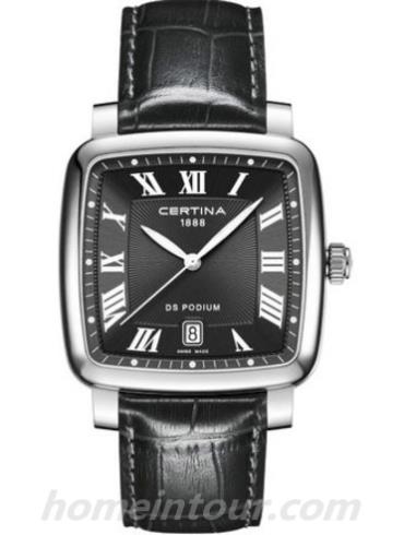 雪铁纳C025.510.16.083.00男表冠军系列-黑色表带/表径38.3mm