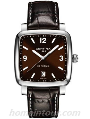 雪铁纳C025.510.16.297.00男表冠军系列-黑色表带/表径38.3mm