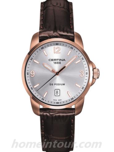 雪铁纳C001.410.36.037.01男表冠军系列-棕色表带/表径38mm