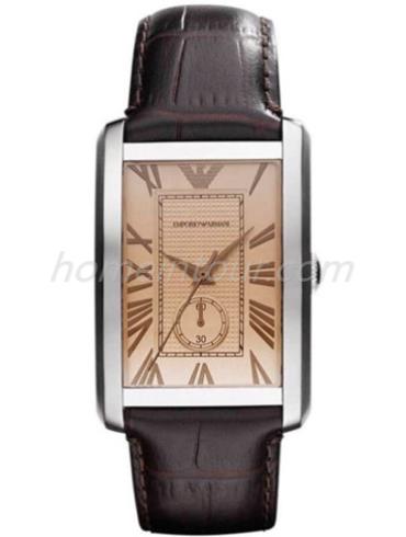 阿玛尼AR1605男表时尚男表系列-棕色表带/表径&#8211;