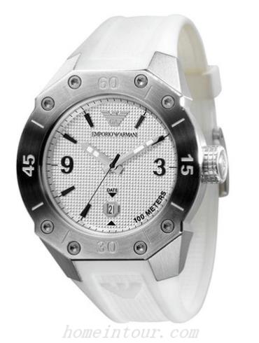 阿玛尼AR0662男表时尚男表系列-白色表带/表径&#8211;
