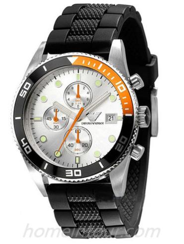 阿玛尼AR5856男表时尚男表系列-黑色表带/表径&#8211;