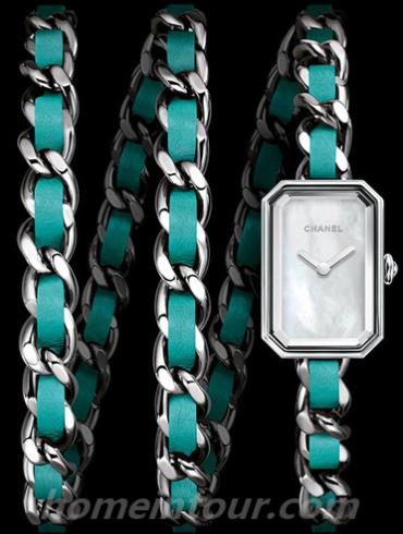 香奈儿H4559女表PREMIèRE系列-绿色表带/表径15.8 x 23.6 mm